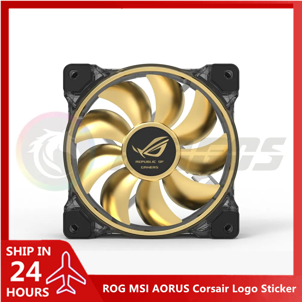 Pc Gaming Lounge - Adesivo logotipo do ventilador do armário