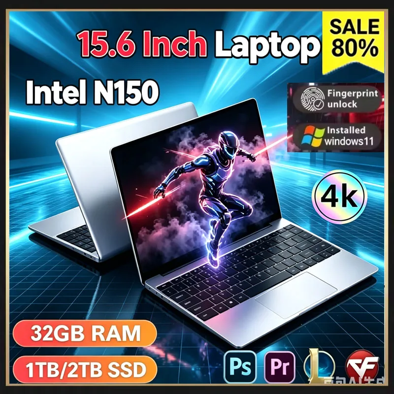 Pc Gaming Intel - Notebook Portátil Fino de 15,6