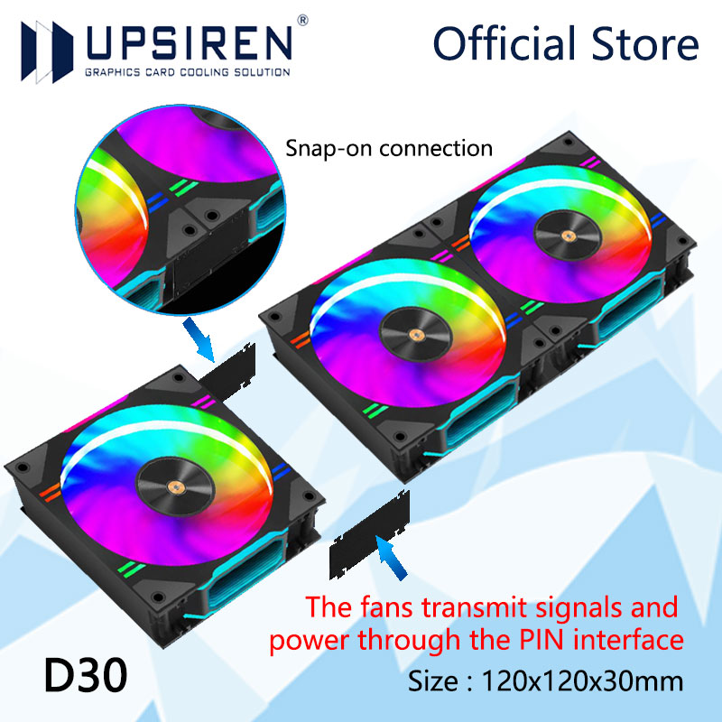 UPSIREN D30 120X120X30mm Venti - Pc Water Cooling avaliação e preço
